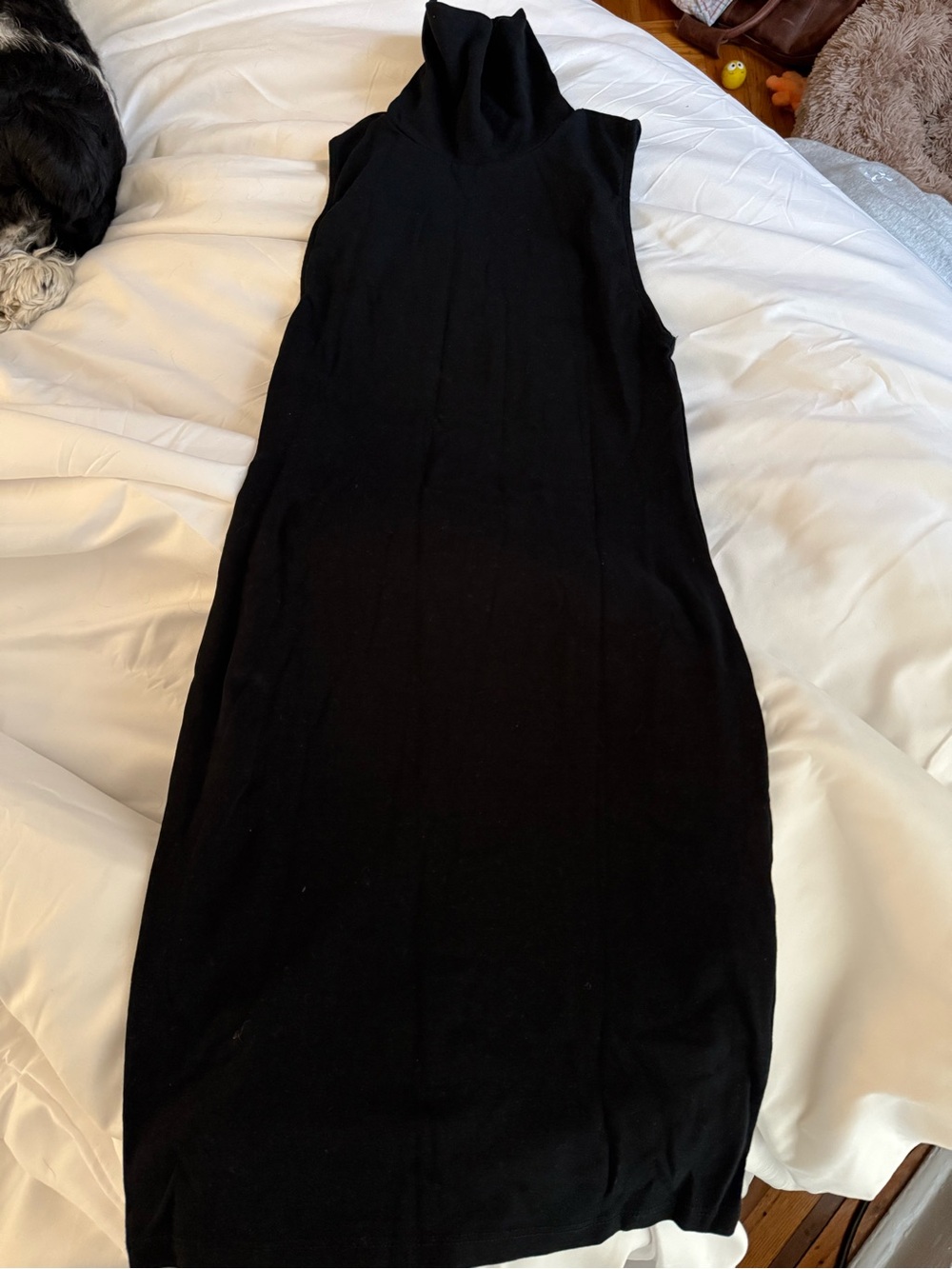 Zara Black Sleeveless Turtleneck Mini Dress